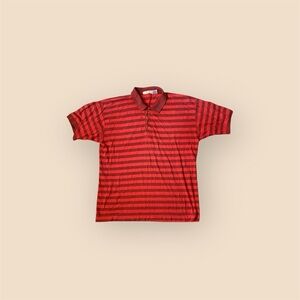 Men’s vintage red stripes polo shirt size large